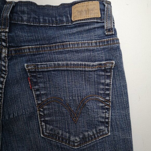 Levi's 512 Ladies Perfectly Slimming Size 10 Medium Bootcut Blue Jeans - Picture 6 of 14